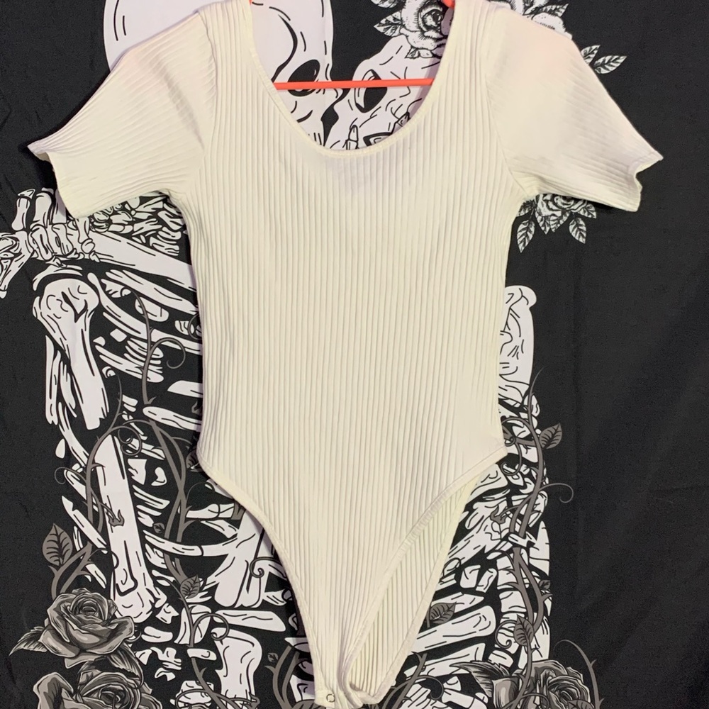 White one piece leotard